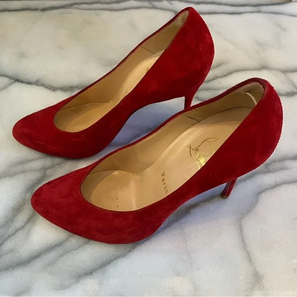 Christian Louboutain - Yousra 100 Veau Velours, 37.5 (7.5) - Picture 2 of 8